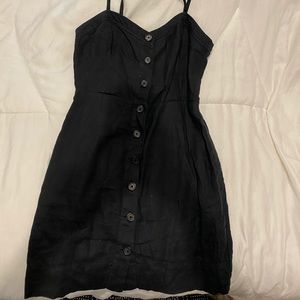 Aritzia black linen dress